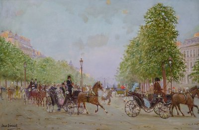 The Promenade on the Champs-Elysees by Jean Beraud